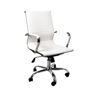 Белый офисный стул, игровые стулья для дома, работы, учебы, полиуретановый коврик, сиденье MID