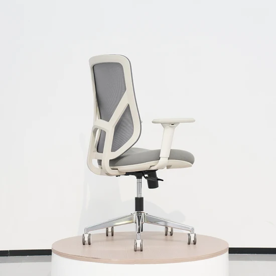 2023 Новые продукты Стул со средней спинкой и серой рамой Офисные вращающиеся стулья с сеткой