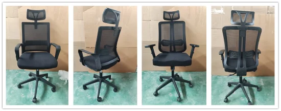 Китай Whosales Современный удобный поворотный тканевый стул с высокой спинкой и сеткой Эргономичный исполнительный вращающийся конференц-/офисный стул Цена для домашнего офиса/совещания